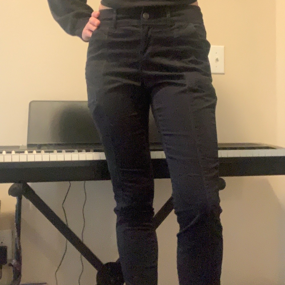 Black cargo pants